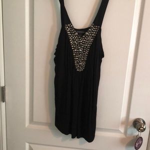 Sleeves dressy shirt with stone accent